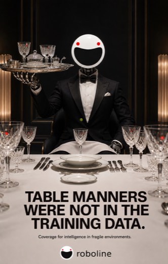Table manners were not in the training data.